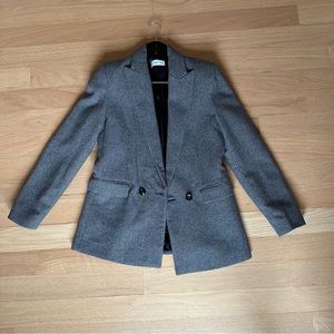 Women's Oversized Houndstooth Blazer with Should Pads